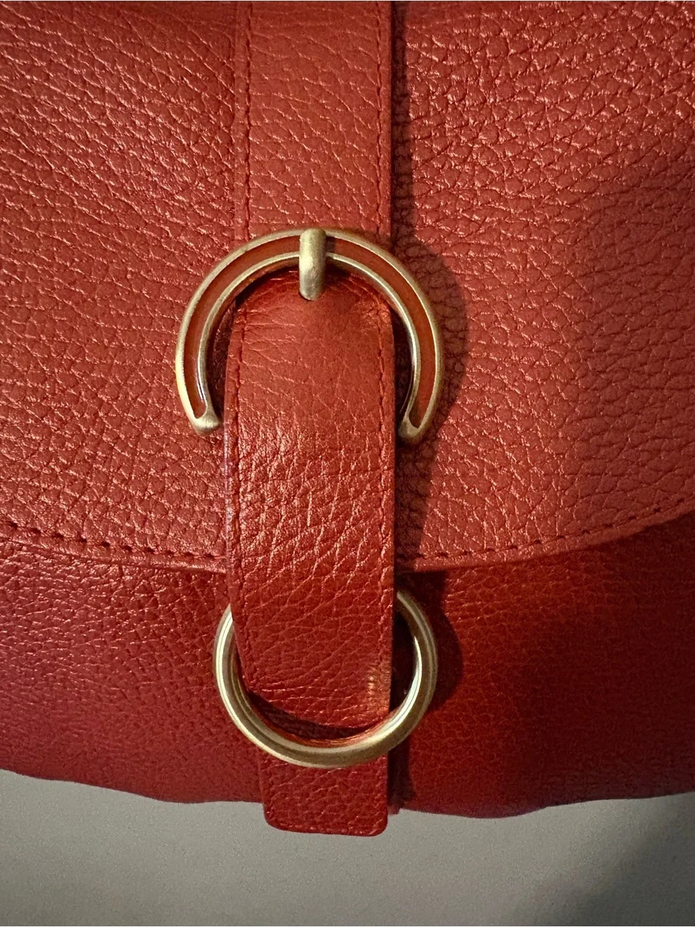 NWT Furla Pumpkin Pebbled Leather Hobo Shoulder Bag -Made in Italy